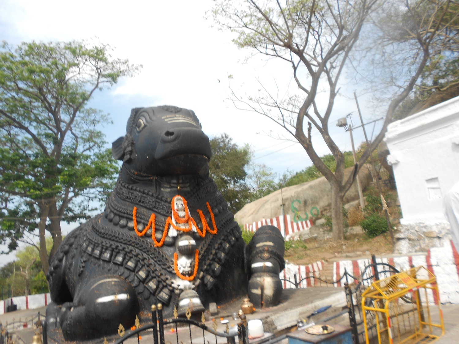 Der große Nandi in Mysore. / The great Nandi in Mysore.