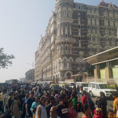 Das weltberühmte Hotel Taj Mahal Palace in Mumbai, Maharestra. / The world-famous Taj Mahal Palace hotel in Mumbai, Maharestra.