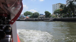 Chao Phraya-Fluss in Bangkok. Chao Phraya River in Bangkok.