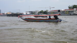 Chao Phraya-Fluss in Bangkok. Chao Phraya River in Bangkok.